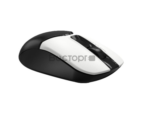 Мышь A4Tech Fstyler FG12S Panda белый/черный оптическая (1200dpi) silent беспроводная USB (3but)