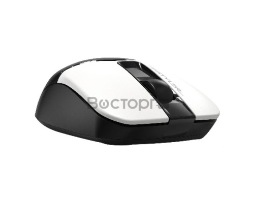 Мышь A4Tech Fstyler FG12S Panda белый/черный оптическая (1200dpi) silent беспроводная USB (3but)