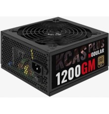 Блок питания Aerocool ATX 1200W KCAS PLUS 1200GM V2 (24+8+4+4pin) APFC 140mm fan 10xSATA Cab Manag RTL