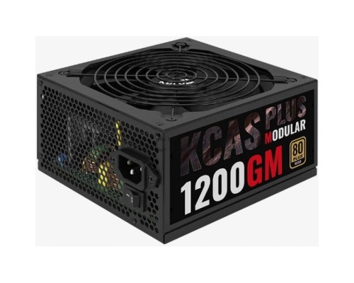 Блок питания Aerocool ATX 1200W KCAS PLUS 1200GM V2 (24+8+4+4pin) APFC 140mm fan 10xSATA Cab Manag RTL