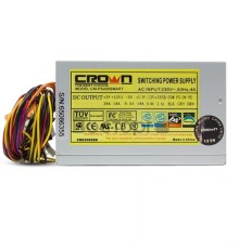 Блок питания CROWN CM-PS450W smart (20+4in, 120mm FAN, SATA*2, PATA(big Molex)*4, FDD*1, 4+4pin, Lines 1x12V OEM