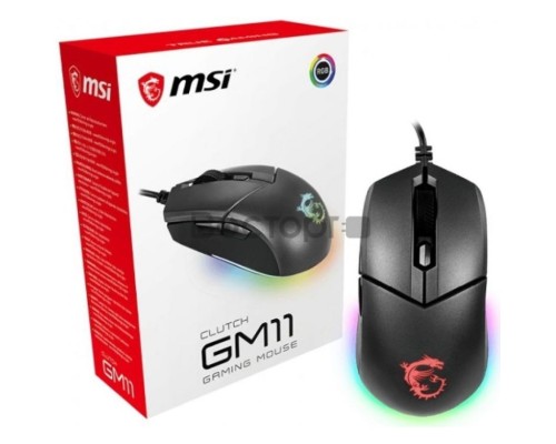 Мышь MSI Clutch GM11 черный оптическая (5000dpi) USB (6but)