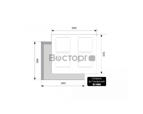 Индукционная варочная поверхность Lex EVI 640 F BL черный