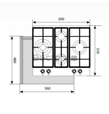 Панель варочная газовая LEX GVG 6043C IV LIGHT