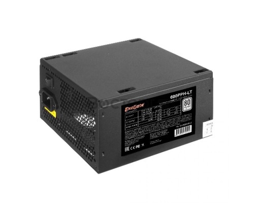 Блок питания 600W ExeGate 80 PLUS® 600PPH-LT-S