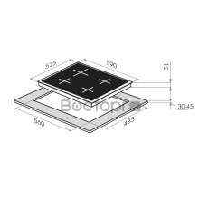 Газовая панель MAUNFELD EGHS.64.43CS/G