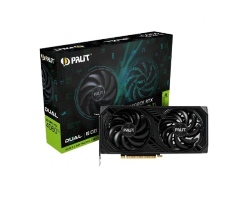 Видеокарта Palit RTX4060TI DUAL NVIDIA GeForce RTX 4060TI 8192Mb PCI-E 4.0 128 GDDR6 2310/9000 HDM Ret