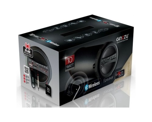 Беспроводная BT-Колонка GINZZU GM-986B, bluetooth, 10W/USB/SD/AUX/FM/Subwoofer