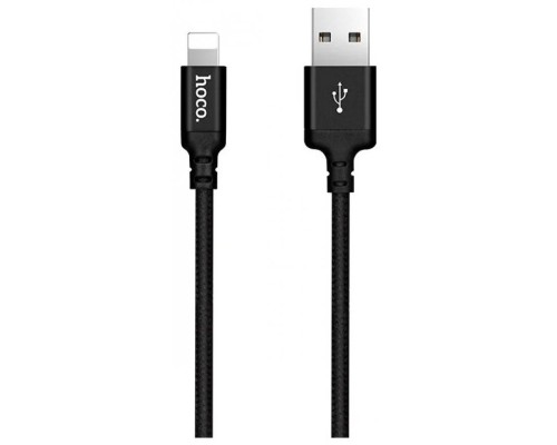 Кабель USB 2.0 hoco X14, AM/Lightning M, черный, 1м