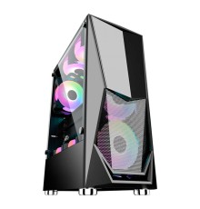 Корпус ATX 1STPLAYER DK-3 черный, без БП, с окном, USB 3.0, 2*USB 2.0, audio