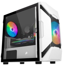 Корпус mATX 1STPLAYER D3-A белый, без БП, с окном, USB 3.0, 2*USB 2.0, audio