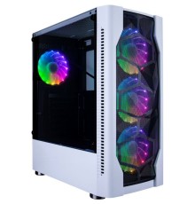 Корпус ATX 1STPLAYER DK D4 D4-WH-4G6 белый, без БП, с окном, 2*USB 2.0, USB 3.0, audio