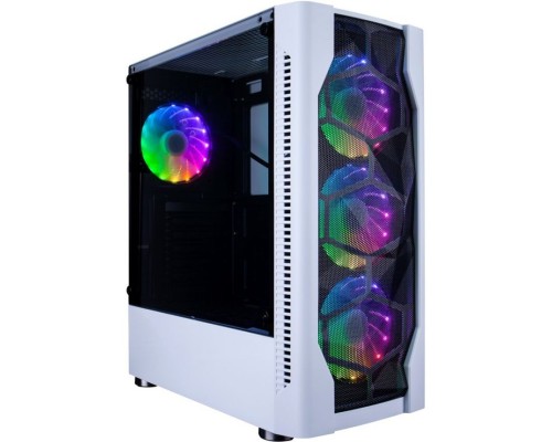 Корпус ATX 1STPLAYER DK D4 D4-WH-4G6 белый, без БП, с окном, 2*USB 2.0, USB 3.0, audio