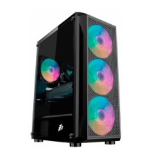 Корпус ATX 1STPLAYER FIREBASE X5 X5-3G6P-1G6 черный, без БП, боковая панель из закаленного стекла, USB 3.0, 2*USB 2.0, audio