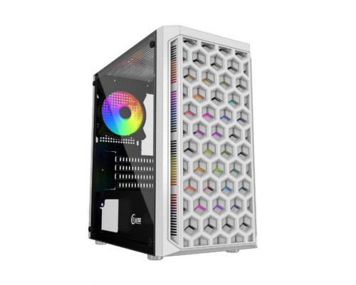 Корпус mATX Powercase Mistral Micro T3W CMIMTW-L3 белый, без БП, боковая панель из закаленного стекла, USB 3.0, 2*USB 2.0, audio