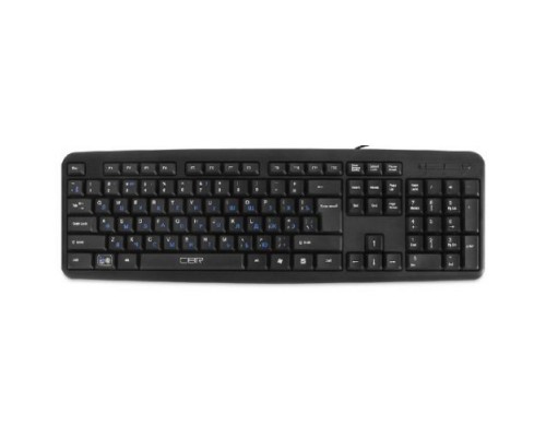 Клавиатура CBR KB 109 black, 104 клавиши, USB, 1,8м