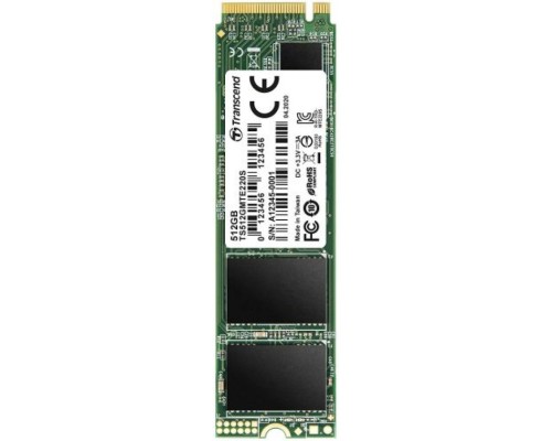 Накопитель SSD M.2 2280 Transcend TS512GMTE220S MTE220S 512GB NVMe PCIe Gen3 x4 3D TLC NAND 3500/2500MB/s IOPS 190K/360K MTBF 2M