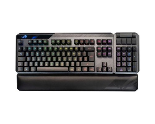 Клавиатура ASUS ROG CLAYMORE II 90MP01W0-BKRA00 ROG Red RX switches, USB/2.4Ггц, 4000 мАч, RGB подсветка, отсоединяемый нампад, подставка под запястья