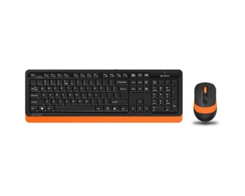 Клавиатура и мышь Wireless A4Tech FG1010 ORANGE черно-оранжевый, USB