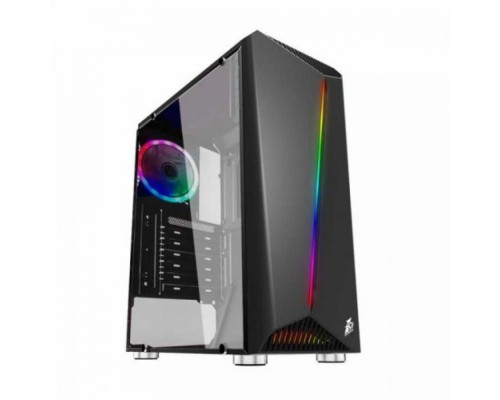 Корпус ATX 1STPLAYER RAINBOW R3 R3-1R1 черный, без БП, окно из закаленного стекла, 2*USB 1.1, USB 3.0, audio