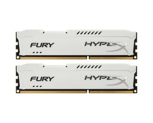 Модуль памяти DDR3 8GB (2*4GB) HyperX HX316C10FWK2/8 Fury white PC3-12800 1600MHz CL10 1.5V Радиатор RTL