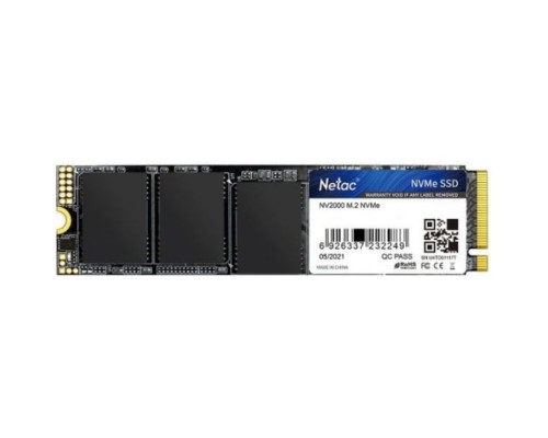 Накопитель SSD M.2 2280 Netac NT01NV2000-512-E4X NV2000 512GB PCIe Gen3*4 NVMe 3D TLC 2500/2100MB/s MTBF 2M