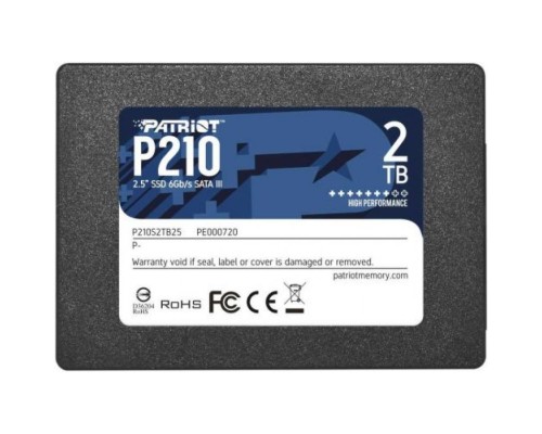 Накопитель SSD 2.5'' Patriot P210S2TB25 2.0TB, SATA3, up to 520/430Mbs, 3D TLC, 7mm