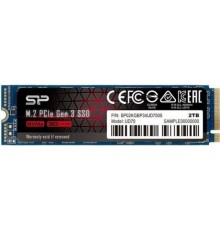 Накопитель SSD M.2 2280 Silicon Power SP02KGBP34UD7005 UD70 2TB PCIe Gen3x4 3D QLC NAND 3400/3000MB/s MTBF 1.8M