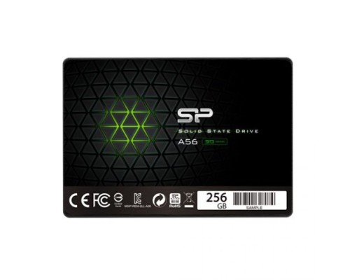 Накопитель SSD 2.5'' Silicon Power SP256GBSS3A56B25 Ace A56 256GB 3D NAND TLC 560/530MBs 7mm черный