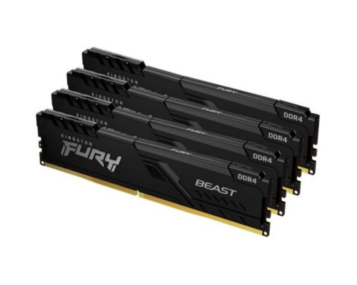 Модуль памяти DDR4 128GB (4*32GB) Kingston FURY KF426C16BBK4/128 Beast Black 2666MHz CL16 2RX8 1.2V 288-pin 16Gbit