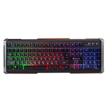 Клавиатура Oklick 710G black death черный/серый usb multimedia for gamer led