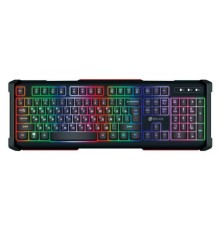 Клавиатура Oklick 717G black death черный/серый usb multimedia for gamer led