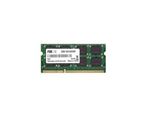 Модуль памяти SODIMM DDR3 4GB Foxline FL1600D3S11SL-4G PC3-12800 1600MHz CL11 1.35V