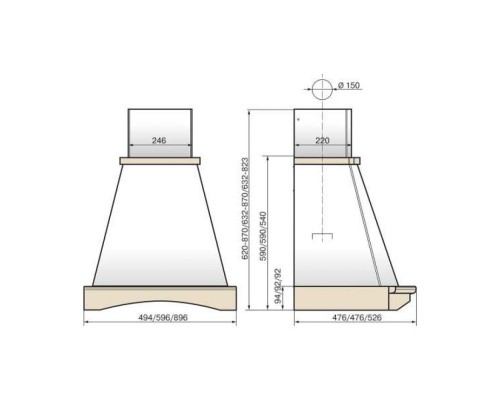 Вытяжка настенная ELIKOR FL6634W1 белый