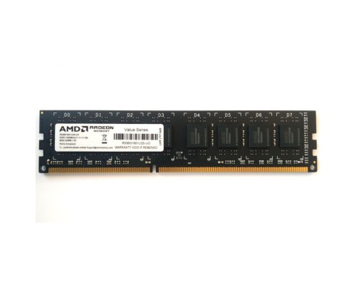 Модуль памяти DDR3 8GB AMD R538G1601U2SL-U 1600MHz, PC3-12800, CL11, 1.35V, Non-ECC, RTL