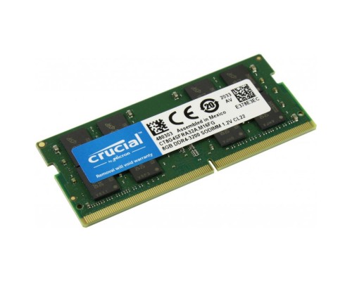 Модуль памяти SODIMM DDR4 8GB Crucial CT8G4SFRA32A PC4-25600 3200MHz CL22 260pin 1.2V