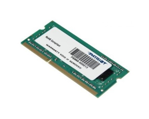 Модуль памяти SODIMM DDR3 4GB Patriot PSD34G160081S PC3-12800 1600MHz CL11 1.5V RTL