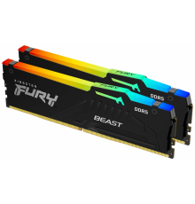 Оперативная память Kingston DDR5 32Gb 6000MHz Fury Beast RGB DIMM 2x16Gb KF560C40BBAK2-32