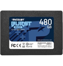 Накопитель SSD 2.5'' Patriot Memory PBE480GS25SSDR Burst Elite 480GB 6Gb/s 450/320MB/s IOPS 40K/40K MTBF 2M 7mm