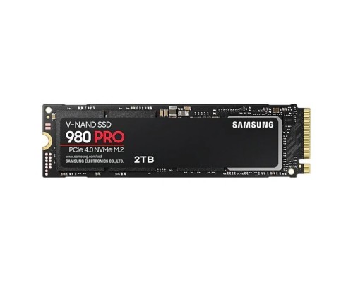 Накопитель SSD M.2 2280 Samsung MZ-V8P2T0BW 980 PRO 2TB PCIe Gen 4.0 x4, NVMe 1.3c V-NAND 3-bit MLC 7000/5100MB/s IOPs 1000K/1000K MTBF 1.5M