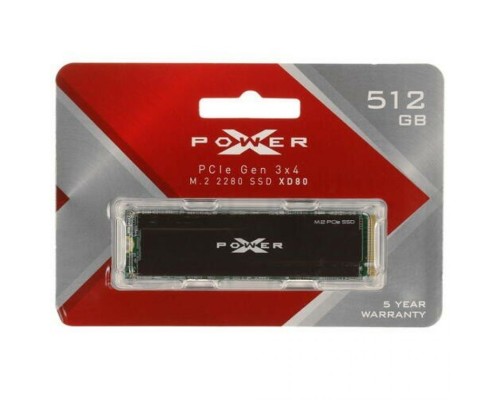 Накопитель SSD M.2 2280 Silicon Power SP512GBP34XD8005 XD80 512GB PCI-E x4 3400/3000MB/s MTBF 2M