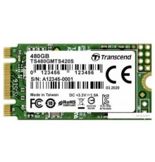 Накопитель SSD M.2 Transcend TS480GMTS420S 480GB, SATA3, up to 560/340MBs, 85000 IOPs, 3D TLC, 22х42мм