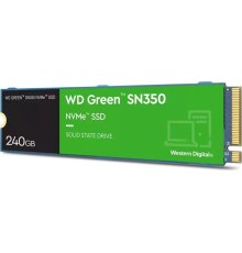 Накопитель SSD M.2 2280 Western Digital WDS240G2G0C WD Green SN350 240GB PCI-E Gen 3 x4 TLC 2400/900MB/s IOPS 160K/150K MTTF 1M