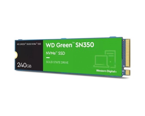 Накопитель SSD M.2 2280 Western Digital WDS240G2G0C WD Green SN350 240GB PCI-E Gen 3 x4 TLC 2400/900MB/s IOPS 160K/150K MTTF 1M