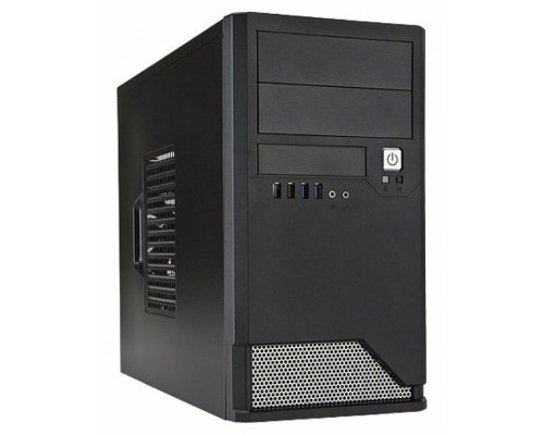 Корпус mATX In Win EMR048BS USB 3.0 450W 6120260 Mini Tower черный с серебром,