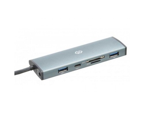 USB-хаб Digma HUB-2U3.0СCR-UC-G grey