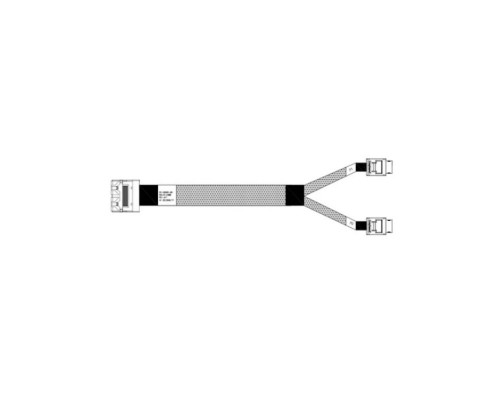 Кабель Broadcom Cable, U.2 Enabler, HD (SFF8643) -to- OCuLink (SFF8612), 1m, Used with Supermicro & Intel systems us