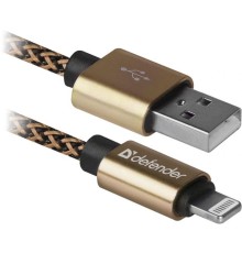 Кабель-переходник DEFENDER Lightning-USB 1 м gold