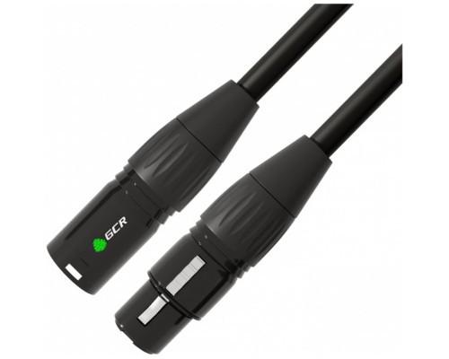 Кабель Greenconnect GCR-53376 XLR M / XLR F, AL case, black