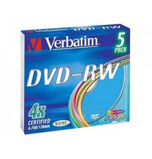 DVD-диск Verbatim DVD-RW Colour (43563)